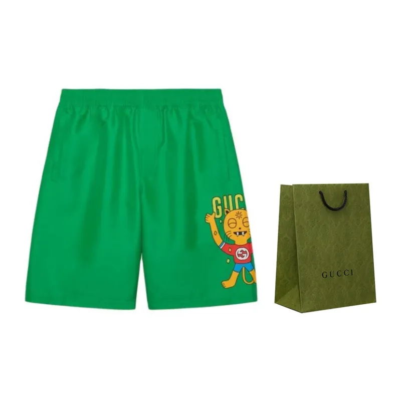 GUCCI Casual Shorts Men's Green-1