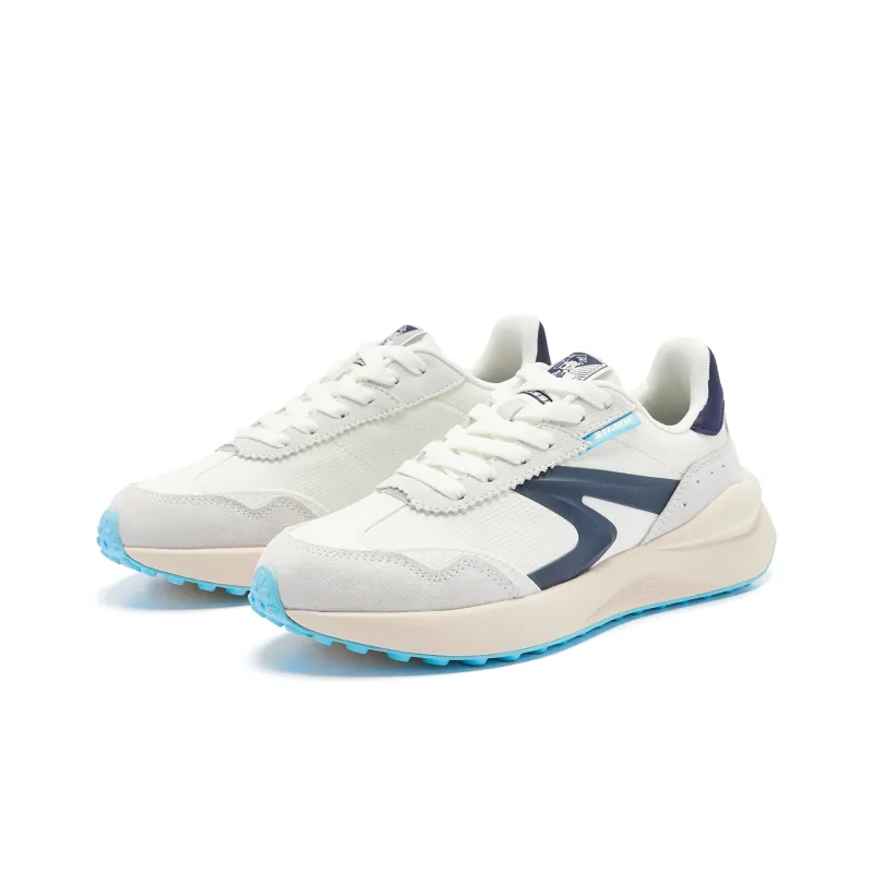 QIAODAN Strong Winds SE Casual Shoes Women's Low Top Ivory Nova Blue-5