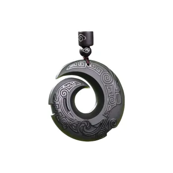 MUXIYUAN Fortune Turning Jade Pendant Pendants Unisex Green Jade