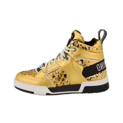 MOSCHINO Sequin-embellished High-top Sneakers