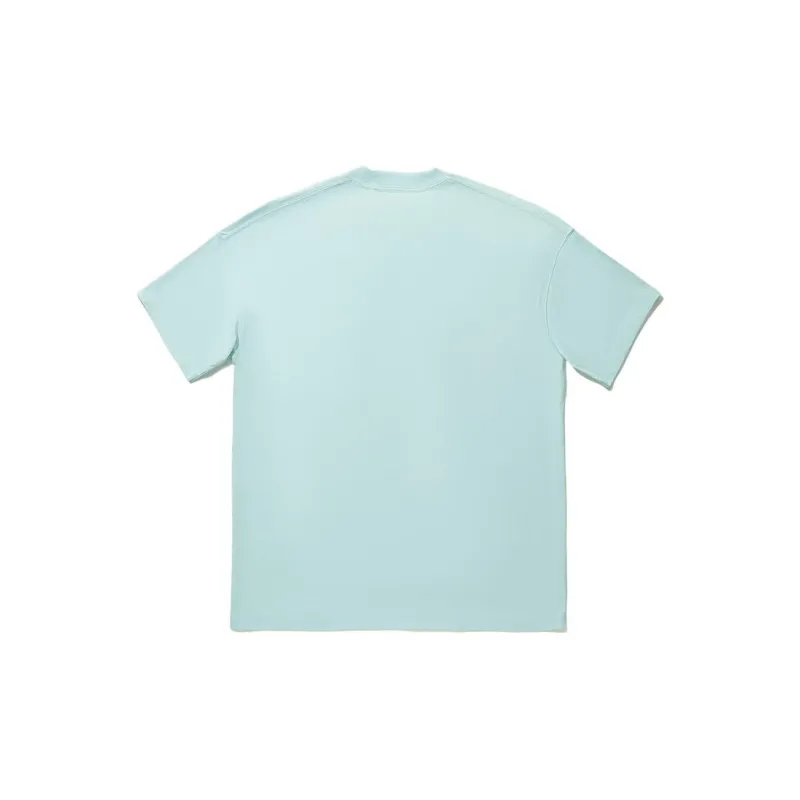 LiNing x ZHONGRAN Regular T Shirt Men's Lake Gray Blue-1