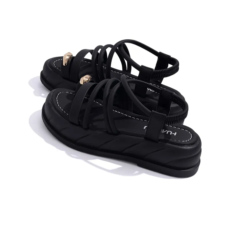 HUANQIU Beach Sandals Women's Black-2