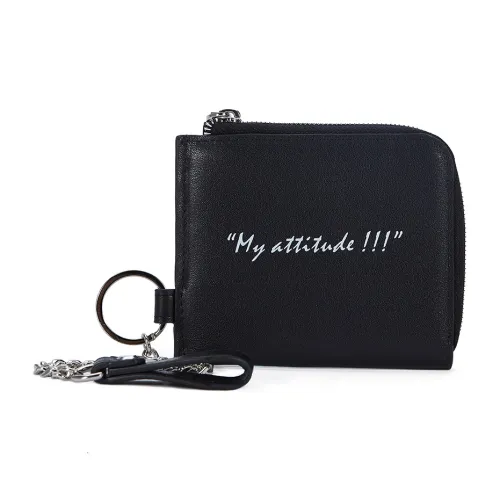 AQUASCUTUM Coin Purses Black Bag+Dust Bag