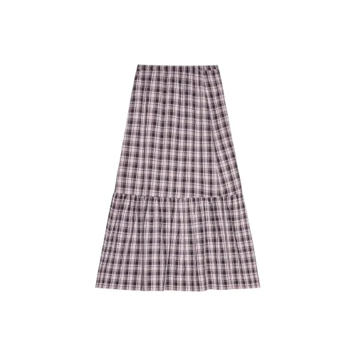 GANNI SS24 Casual Long Skirts Women's Light Purple