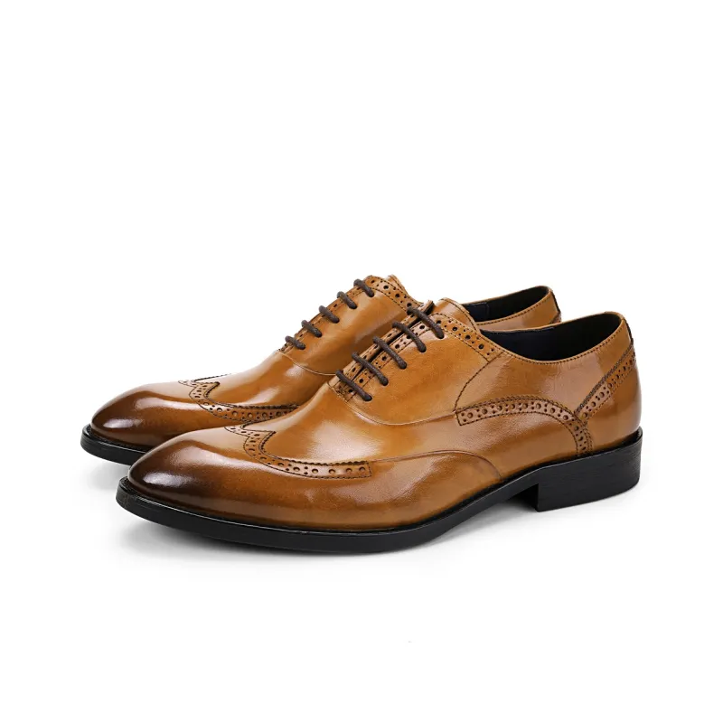 ASTON M.JAZZ Dress Shoes Men Low Top Black/Burgundy/Coffee/Brown-12
