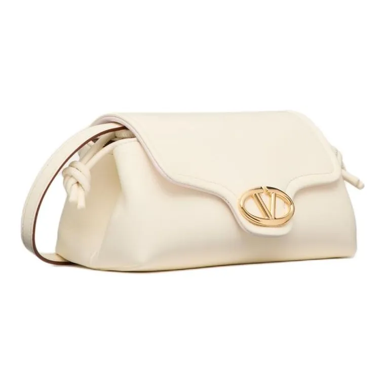 Valentino Vlogo Nappa Leather Shoulder Bag Crossbody Bag Mini Women's Ivory-1