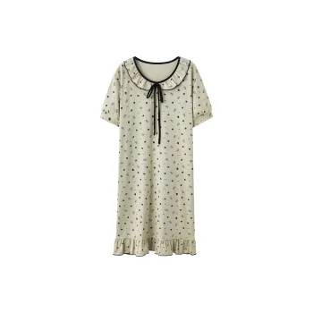 The Story Of The Flower Season Nightgown Women's Yellow Green