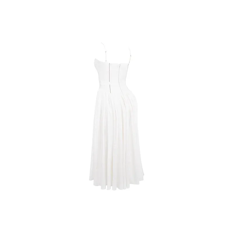 HOUSE OF CB YSABELLA Slip Dress Women's White/White-8