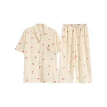 The Story Of The Flower Season Pajama Set Women's Ecru