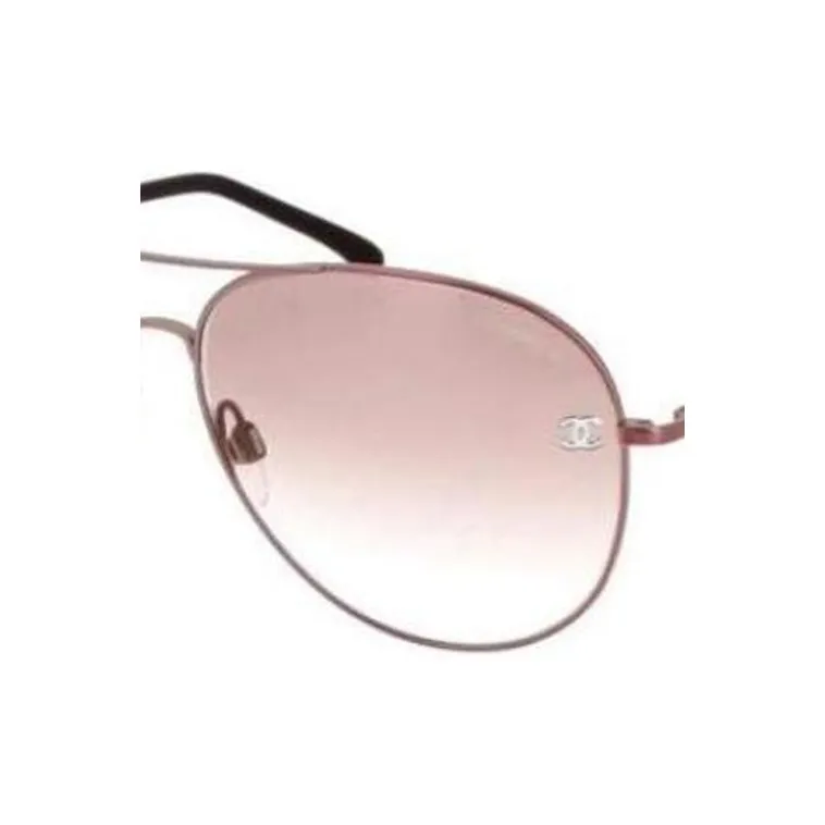 CHANEL Aviator Sunglasses Women's Pink-2