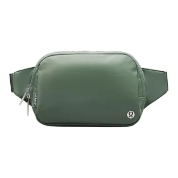 Lululemon Nylon One Shoulder Crossbody Fanny Pack Large Size Unisex Gray Eucalyptus