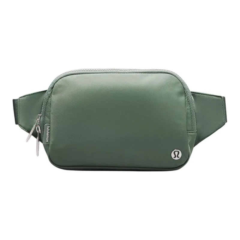 Lululemon Nylon One Shoulder Crossbody Fanny Pack Large Size Unisex Gray Eucalyptus-0