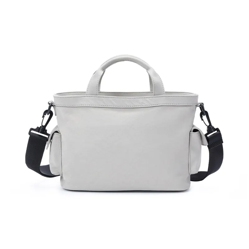 NOXXON Nylon Fabric Shoulder Bag Crossbody Bag Handbag Medium Size Women's Warehouse Gray-3