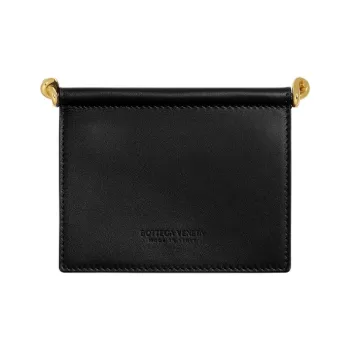 Bottega Veneta Solstice Calfskin Card Holder Women's Black