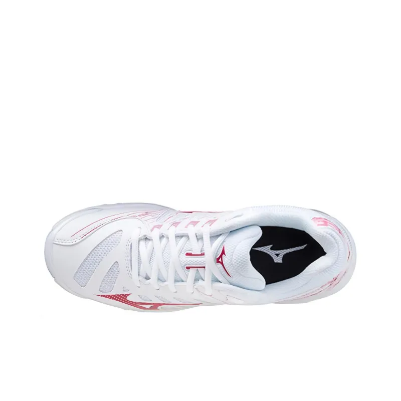 Mizuno Wave Voltage Anti Slip And Wear Resistant Breathable Low Top Casual Running Shoes Women's White Red-1