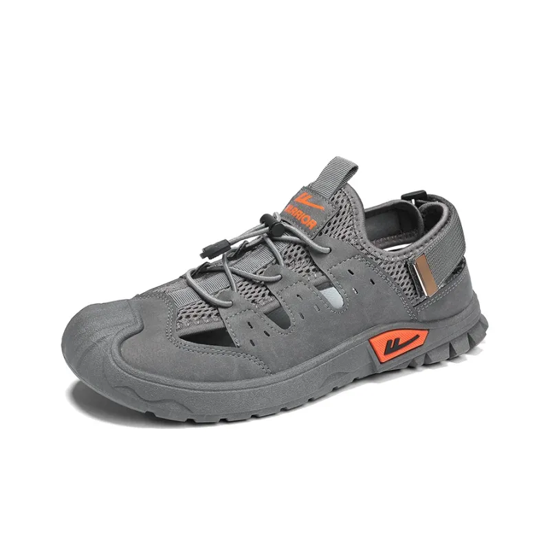 Warrior River Trekking Shoes Wear resistant, Lightweight, Breathable, And Non slip. Beach Sandals Men's Gray-1