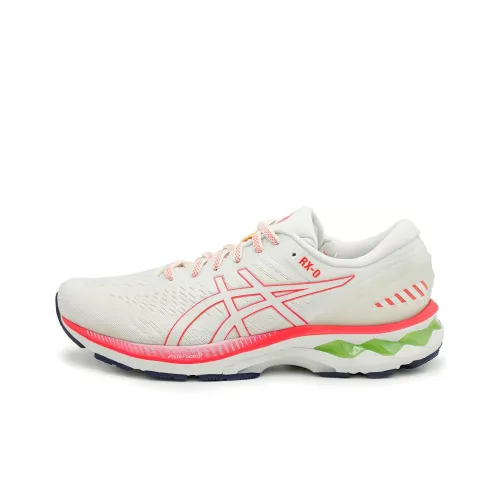 Asics Gel-Kayano 27 Running Shoes Men Low-Top Gray White/Peach Pink