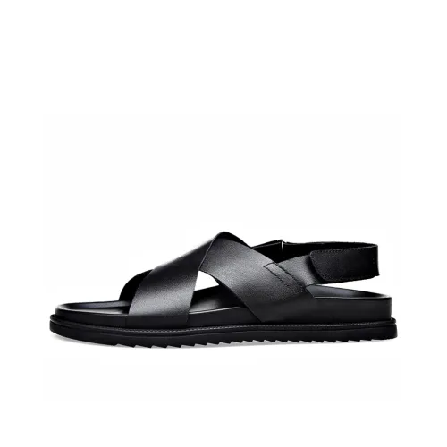 LUOMAIKE Beach Sandals Men Black