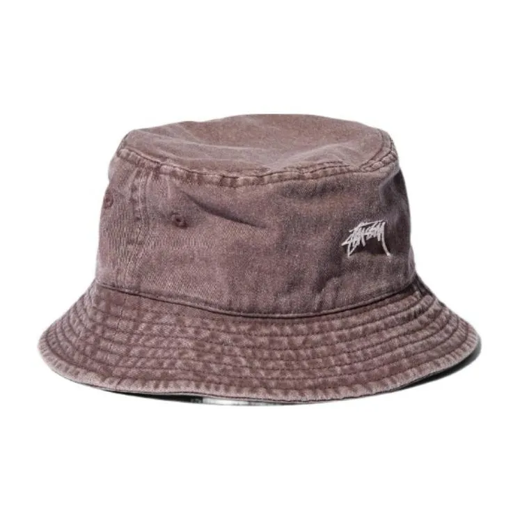Stussy Cotton Bucket Hats Unisex Brown-1