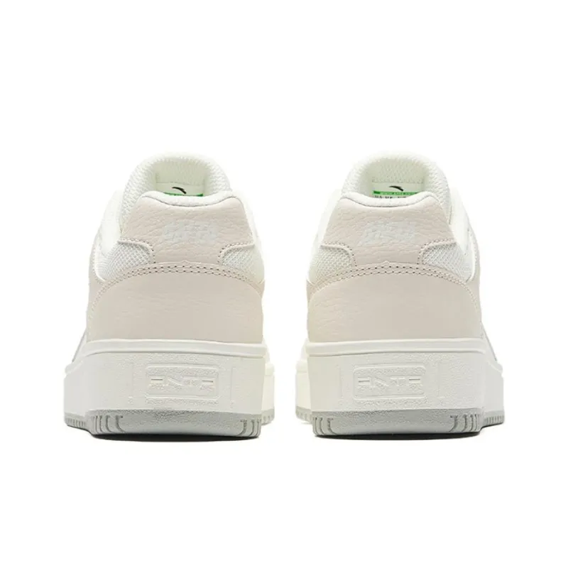 Anta Slip Resistant, Abrasion Resistant, Lightweight Low Top Skateboard Shoes Women's White Gray-3
