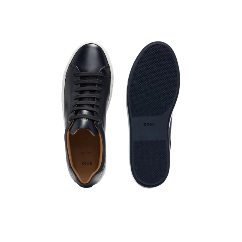 HUGO BOSS Low Top Skateboard Shoes Men's Dark Blue-4