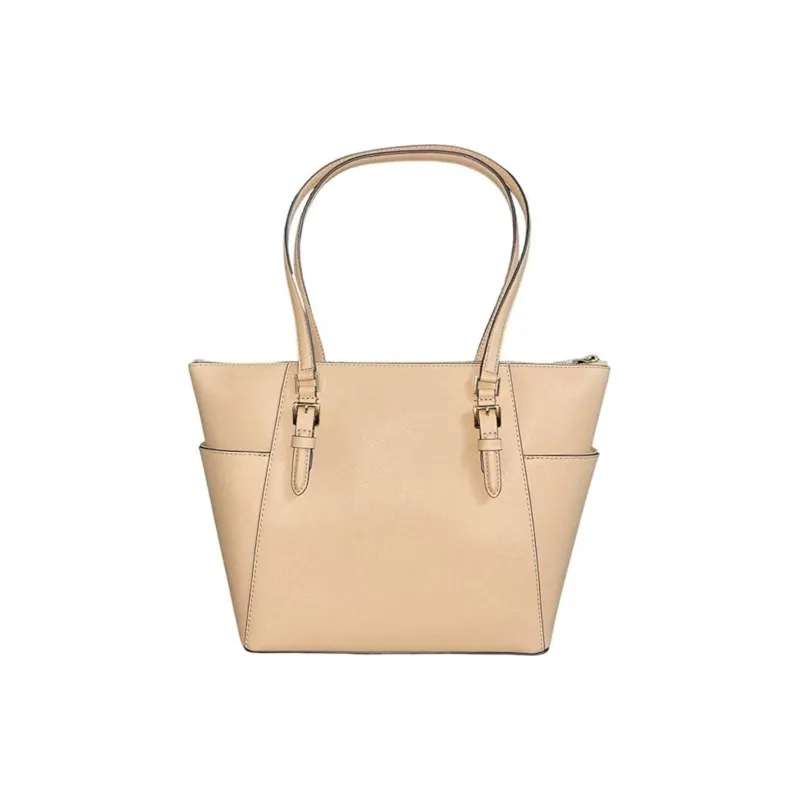 MICHAEL KORS Charlotte Saffiano Leather Tote Bag Shopping Bag Handbag Large Size Women's Camel-3