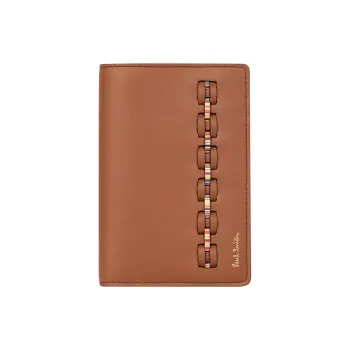 Paul Smith Cow Leather Passport Clip Wallet Men's Tan