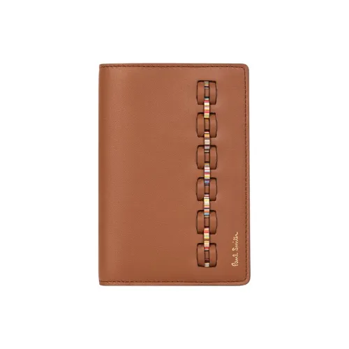 Paul Smith Cow Leather Passport Clip Wallet Men's Tan