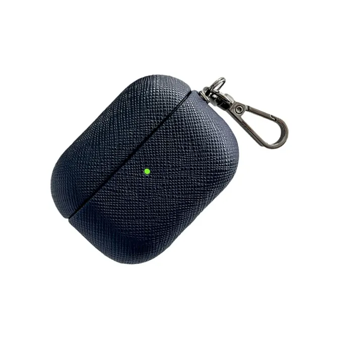Compatibility AirPods 3/1/2/Pro 2 PC Niche Cross Leather Texture Minimalist Style Fully Enclosed Headphone Cases-2