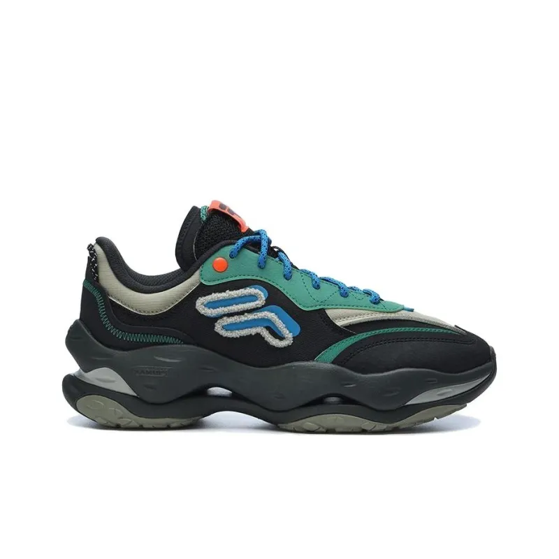 FILA FUSION Daddy Shoes 'Black Green'-1