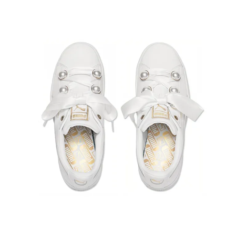 PUMA Suede Platform Bling 'White' Women's-3