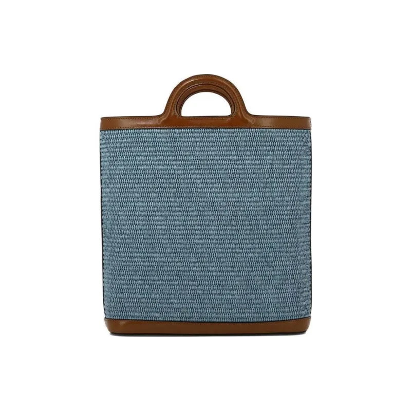 MARNI Tropicalia Logo Embroidered Raffia Tote Bag-2