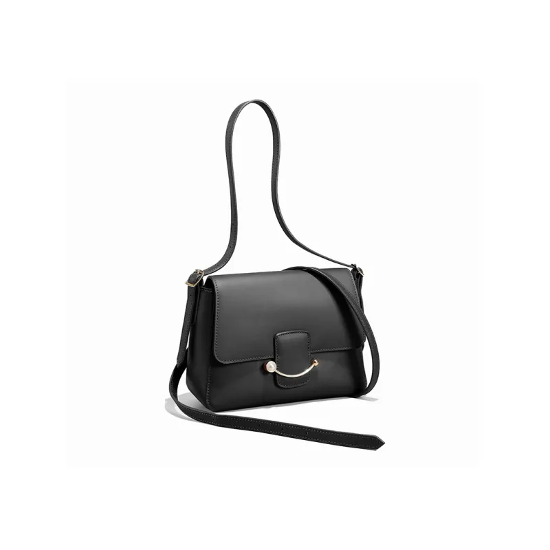 TOMATO&POTATO Cow Leather Shoulder Bag Women's Black-1