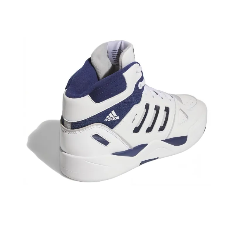 Adidas Midcity High Top Skateboard Shoes Men's White Blue-3