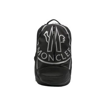 Moncler Calfskin With Cotton And Polyester Backpack Men's Black