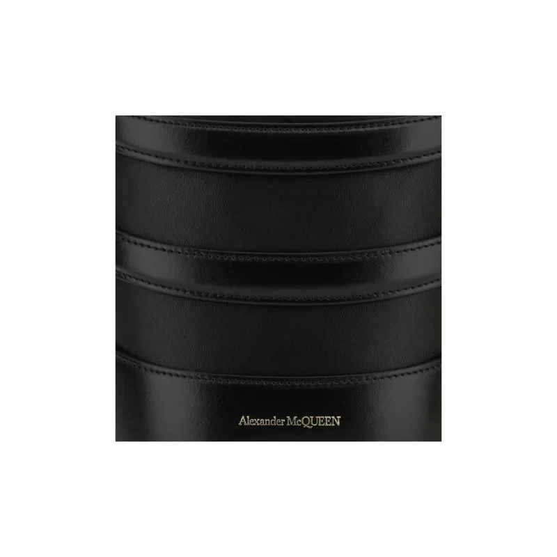 Alexander McQueen Leather One Shoulder Handbags Women's Black-3