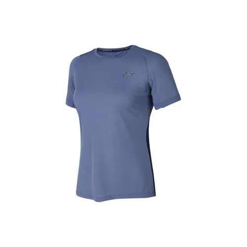 Skechers T-Shirts Women's Light Velvet Blue/02DA