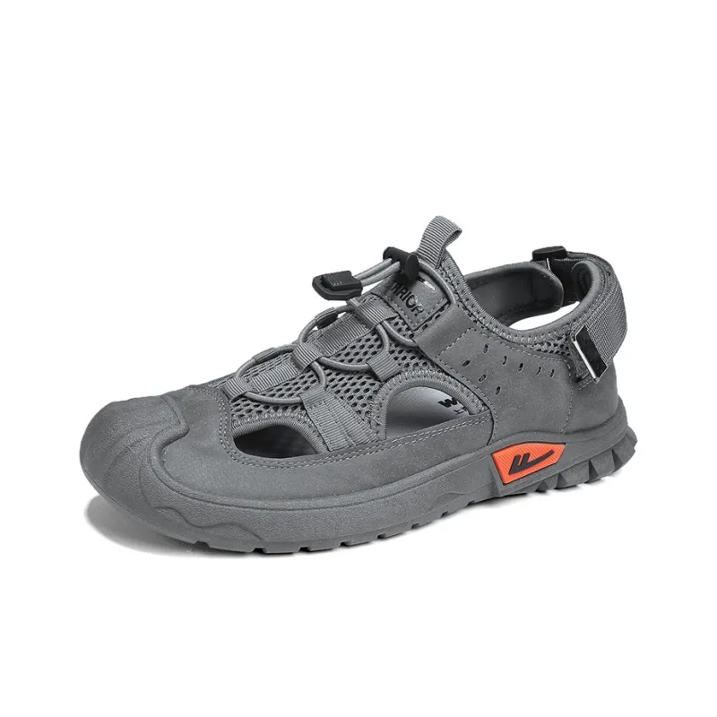 Warrior River Trekking Shoes Wear resistant, Lightweight, Breathable, And Non slip. Beach Sandals Men's Gray-1