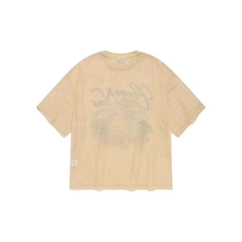 COVERNAT Short Sleeved T Shirts Unisex Beige-1