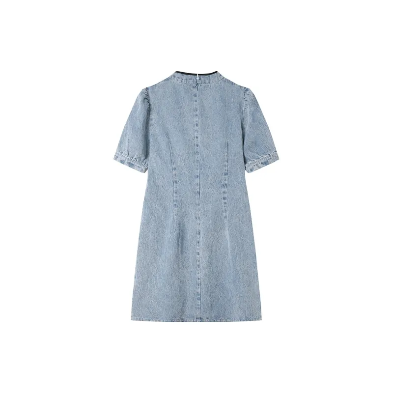 LOUISY AO Short Sleeved Dresses Women's Blue-1