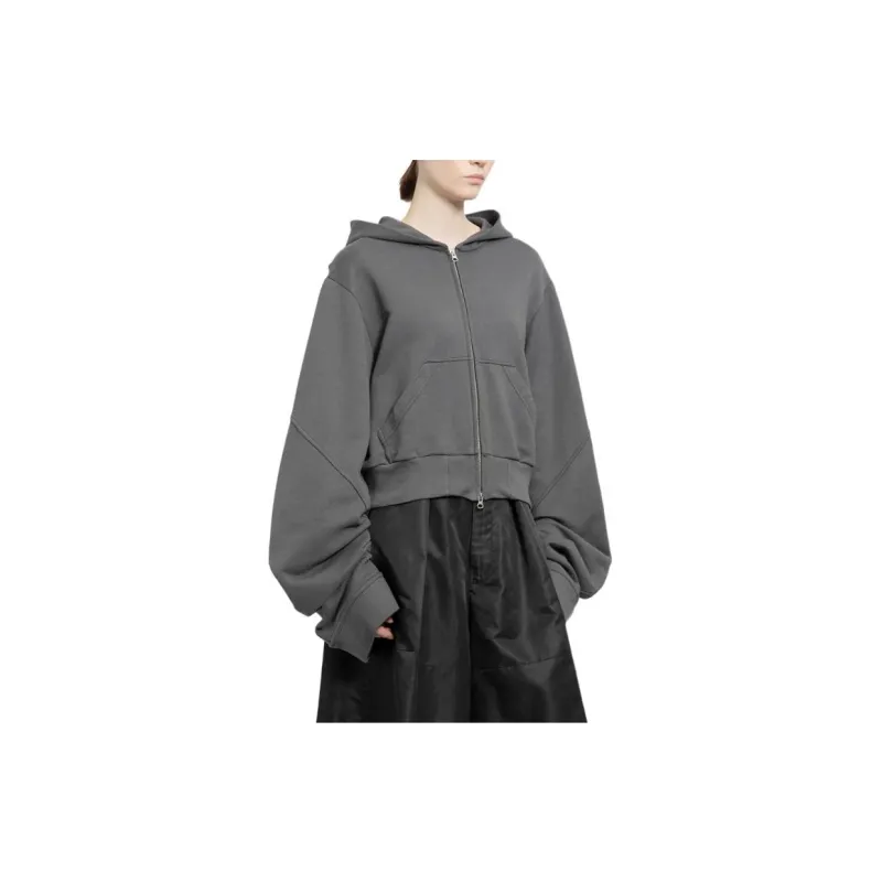 MM6 Maison Margiela Unbrushed Sweat Jacket 'Dark Grey'-3