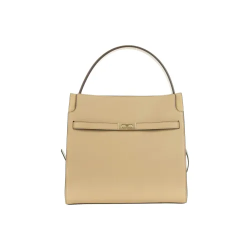 TORY BURCH Leather Shoulder Bag, Crossbody Bag, Handbag Women's Dark Sand