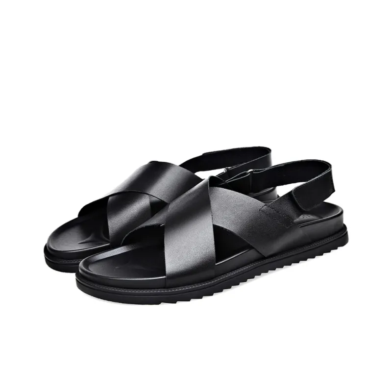 LUOMAIKE Beach Sandals Men's Black-2