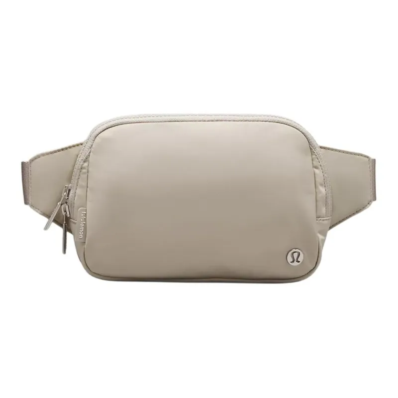Lululemon Everywhere Nylon Shoulder Bag Crossbody Bag Fanny Pack Large Size Unisex Beige-0