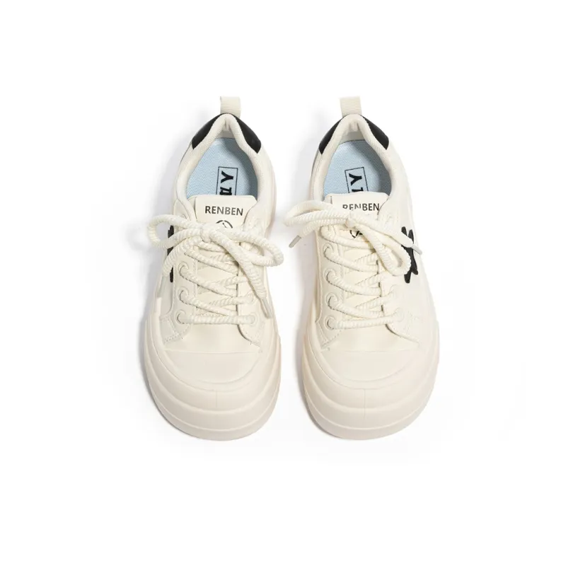 Humanism 1986 Skateboard Shoes Women's Low Top White Black/Pink White-4