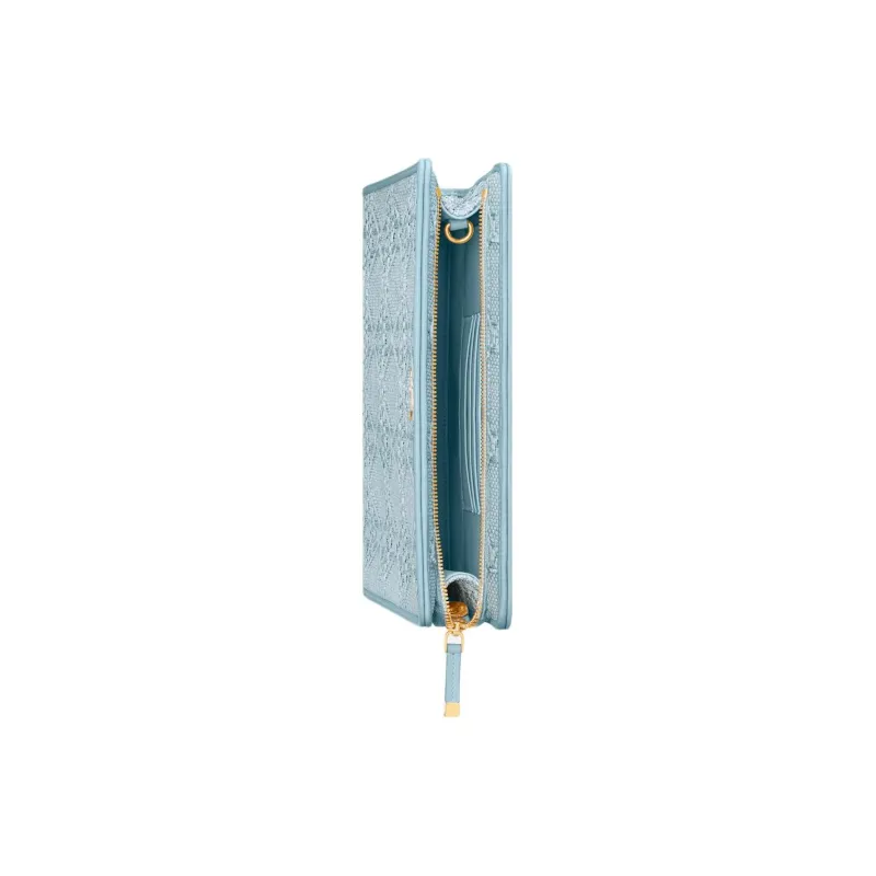 DIOR 30 Montaigne Raffia Clutch Women's Sky Blue-3
