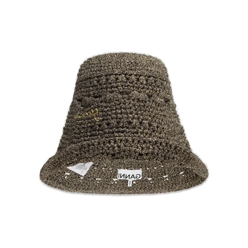 GANNI Organic Cotton Bucket Hats Women's Green-1