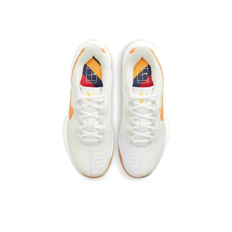 Nike Court Air Zoom Gp Turbo Tennis Shoes White/Orange Women's-3