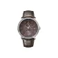 Rose Hands Dark Red Dial Brown Leather Strap Style