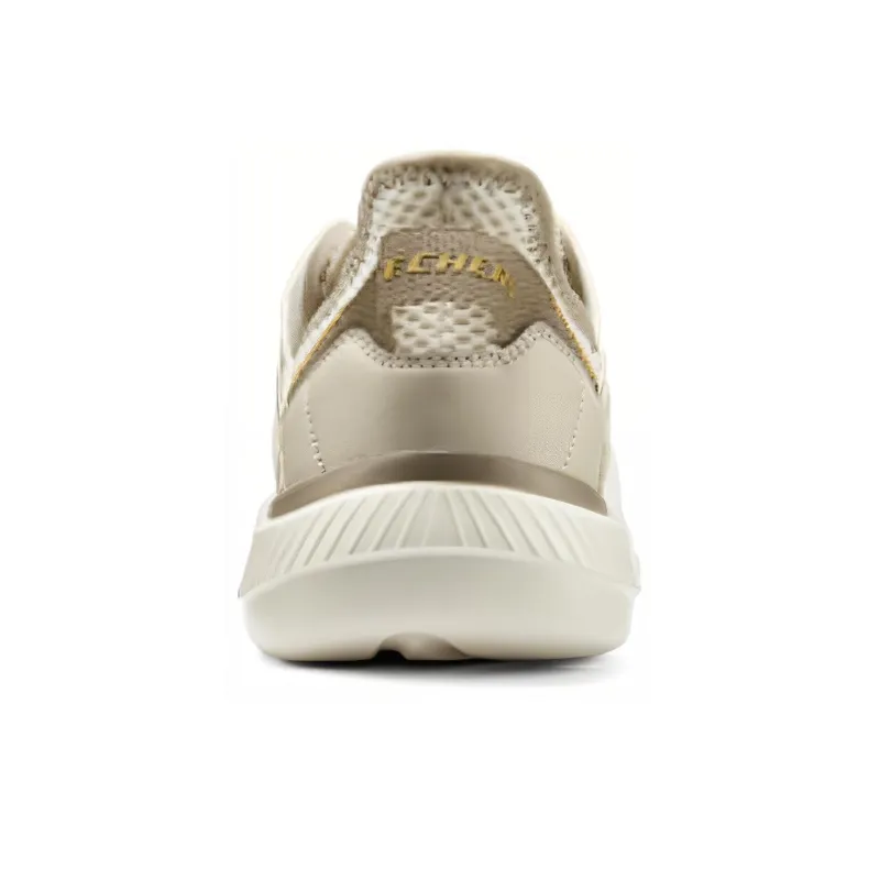 Skechers Cushioning Breathable Low Top Casual Running Shoes Men's Ecru-3